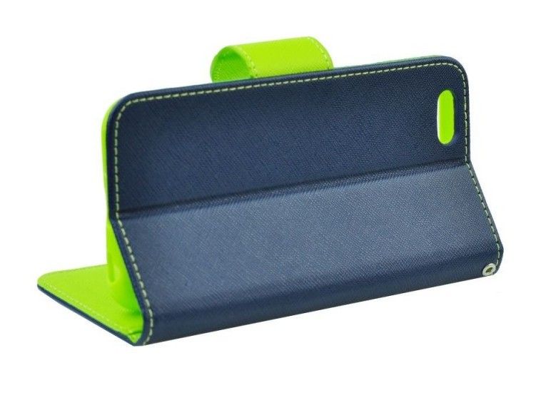 Etui Fancy Book do iPhone 16 Pro Max Dark Blue / Lime