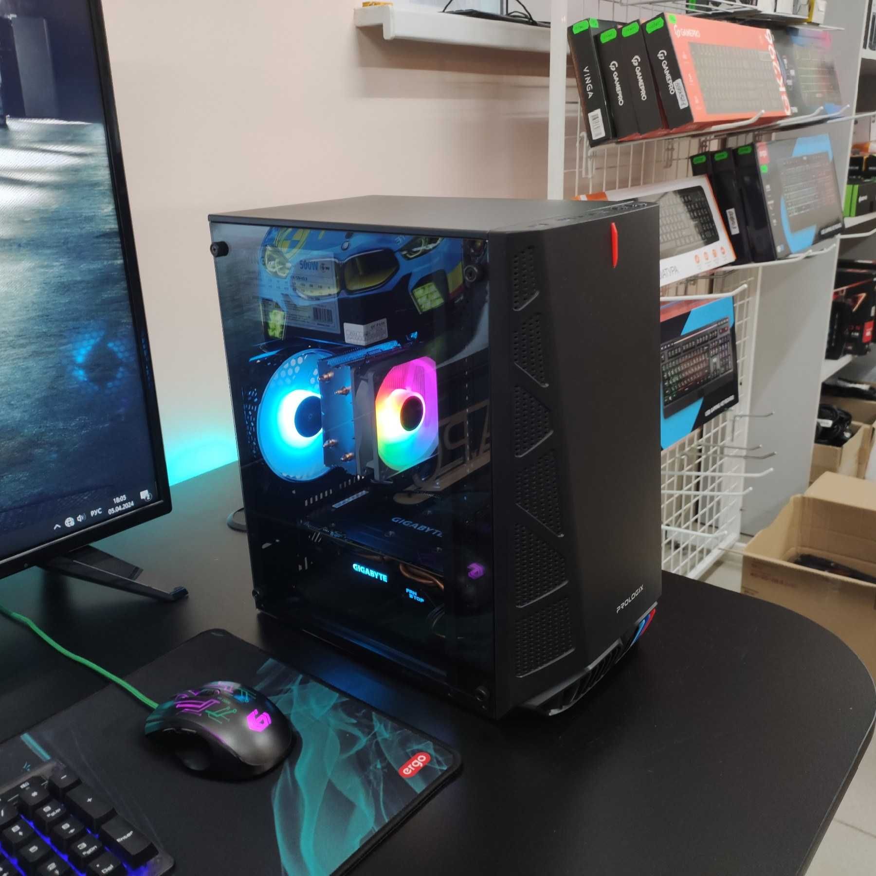 Игровой Компютер Intel Core i7, 16GB RAM, Gigabyte RX 570 4GB, SSD 480