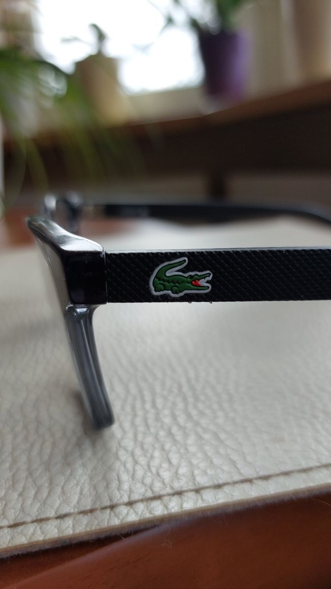 Oryginalne oprawki okulary korekcyjne LACOSTE unisex logo na boczkach
