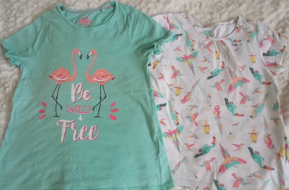2szt. Koszulki krótki rękaw Lupilu 110-116 Fleming papuga