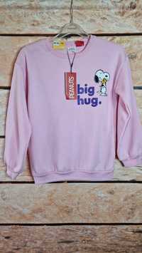 Bluza ciepła różowa Big Hug 140cm Peanuts Nowa