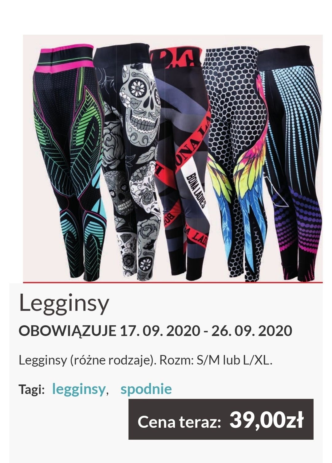 Leginsy oryginalny wzór