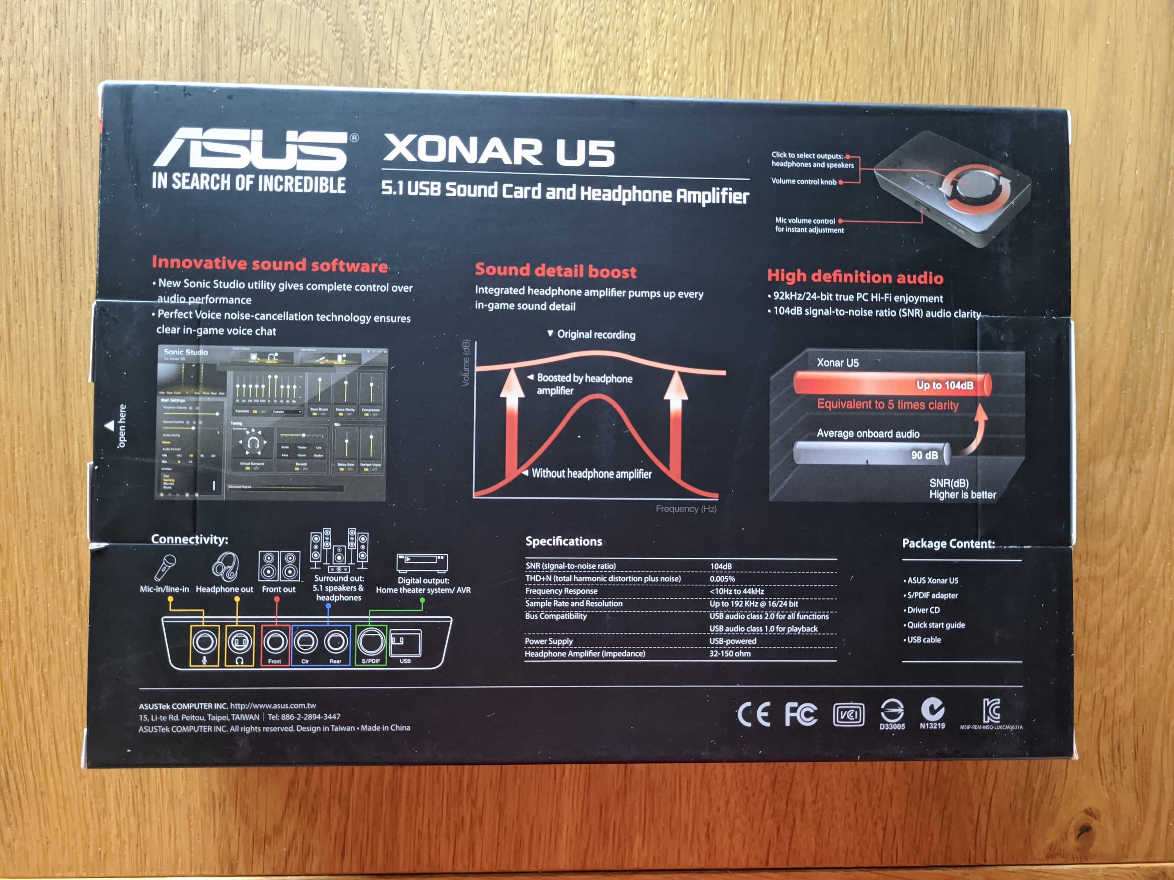 Karta dźwiękowa ASUS XONAR U5