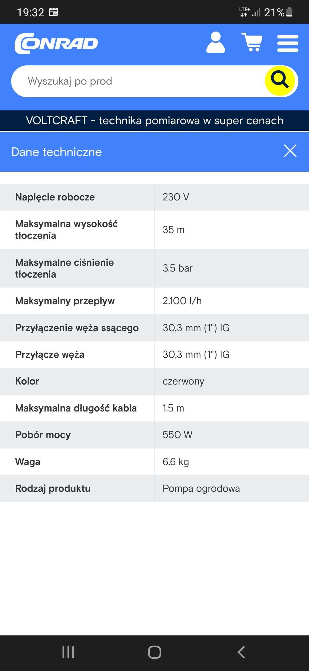 Pompa wodna ogrodowa T.I.P.  GPP 2100