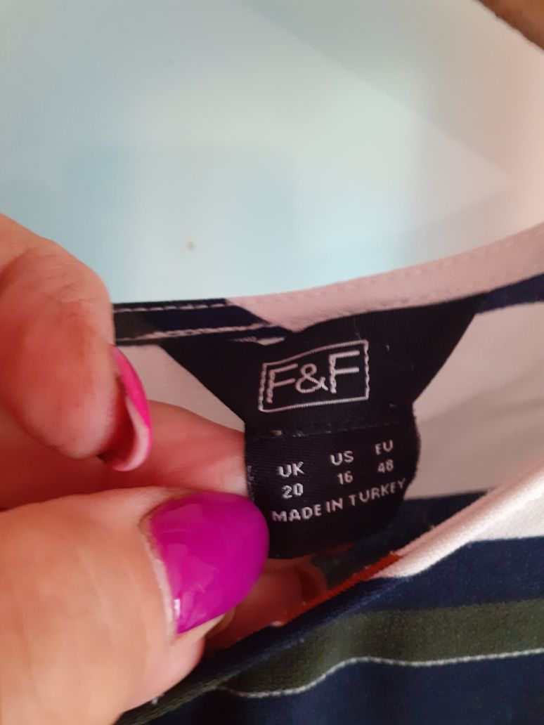 Letnia sukienka 48/XXXL paski F&F wysyłka olx