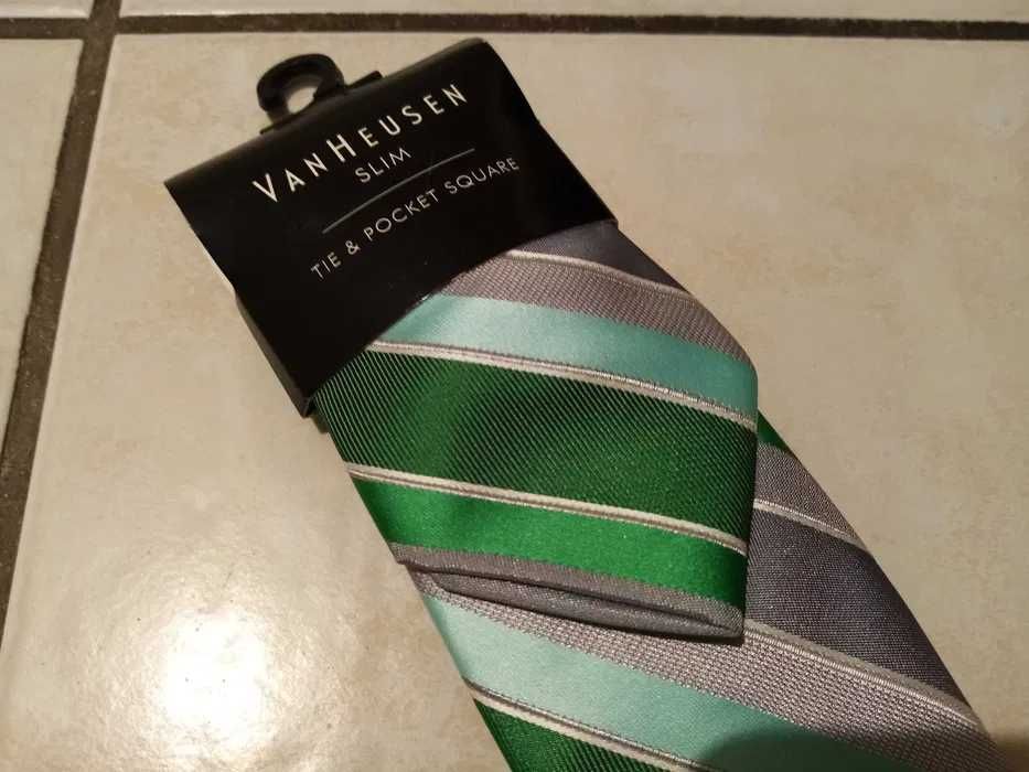 VAN HEUSEN USA - NOWY! z Metkami Krawat Męski