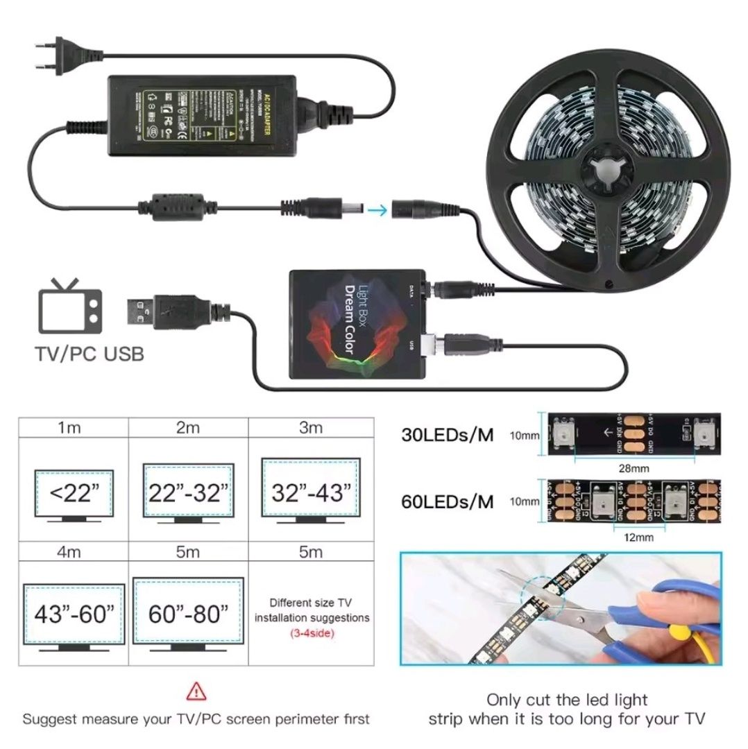ledy RGB za monitor ekran tv ambient ambiente