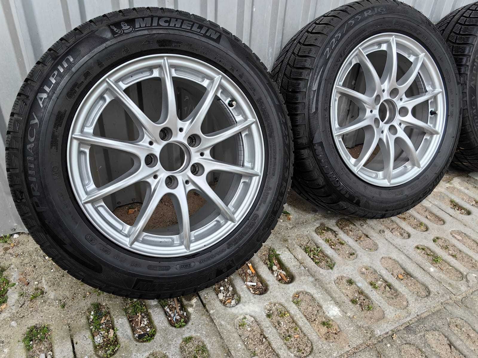 koła zimowe alu felgi ET45,5 mercedes 225/55/R16 Michalin Alpine m+s