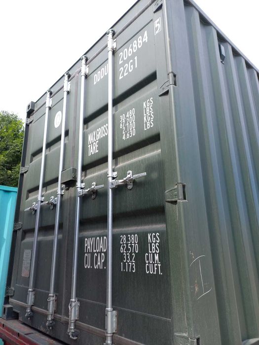 Kontener zielony 20'DC po 1 podróży morskiej Radwanice