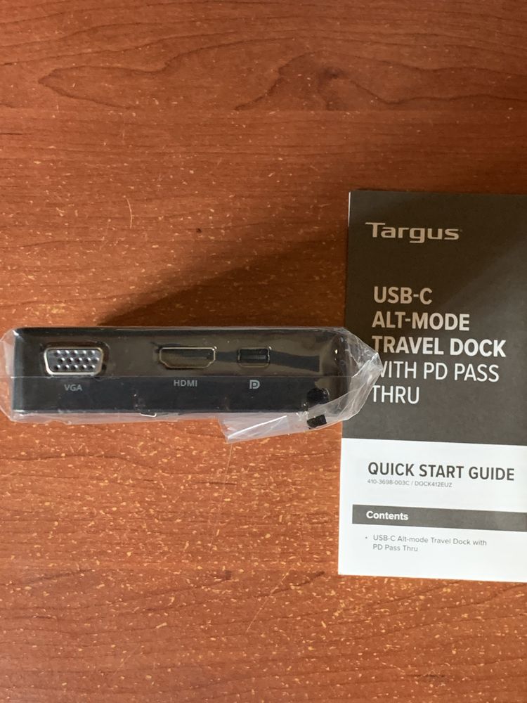 Targus USB-C Travel Dock Hub Multiportas com Power Pass-Through USB-C