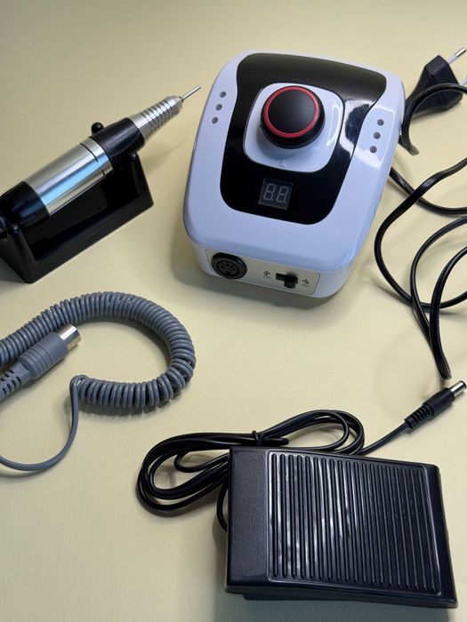 Фрезер для манікюру з педаллю SIMEI DM-206 Біло-Чорний (45W/35000 Об.)