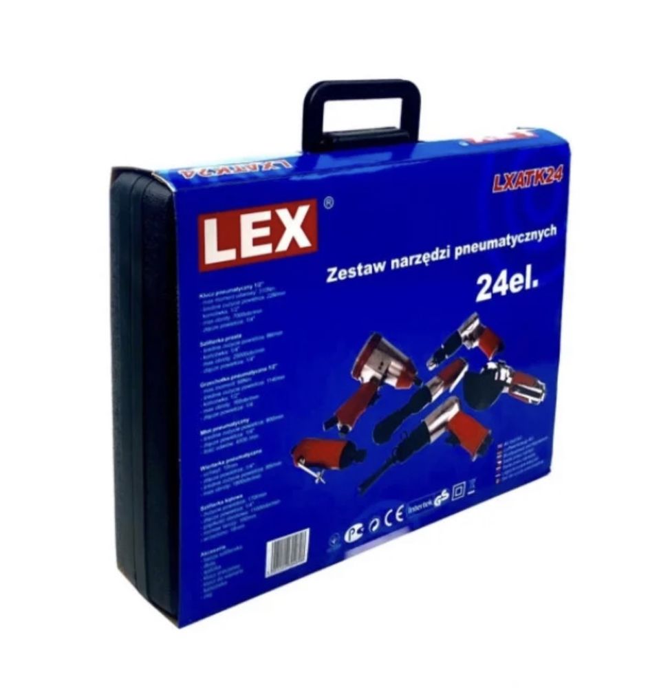 Набор пневмоинструмента Lex LXATK24 Poland 24 предмета Гарантия 2 год.