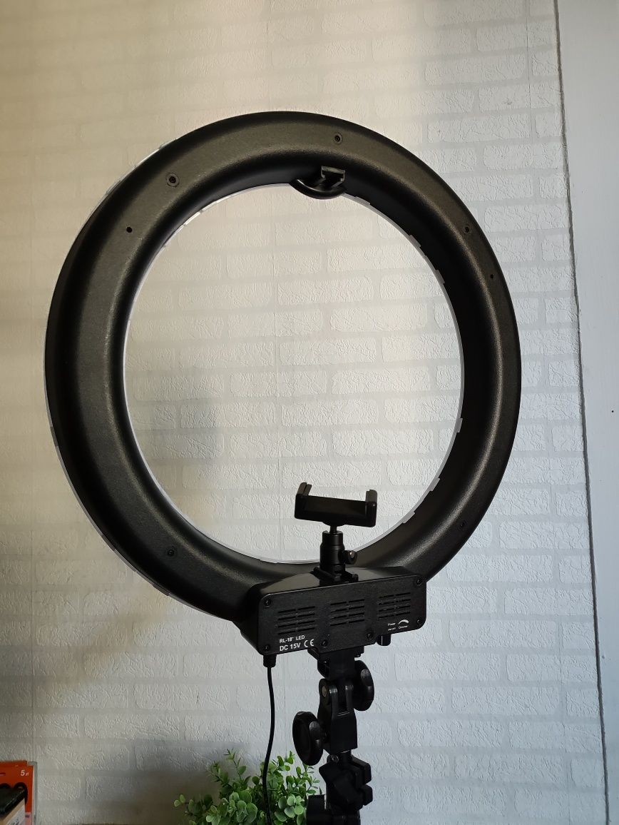 Lampa Pierścieniowa LED 50W do Makijażu Paznokci Rzęs zdjęć Ring 18cal