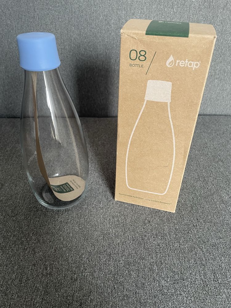Szklana butelka na wodę Bidon ze szkła Buteki ekologiczne Retap 800ml