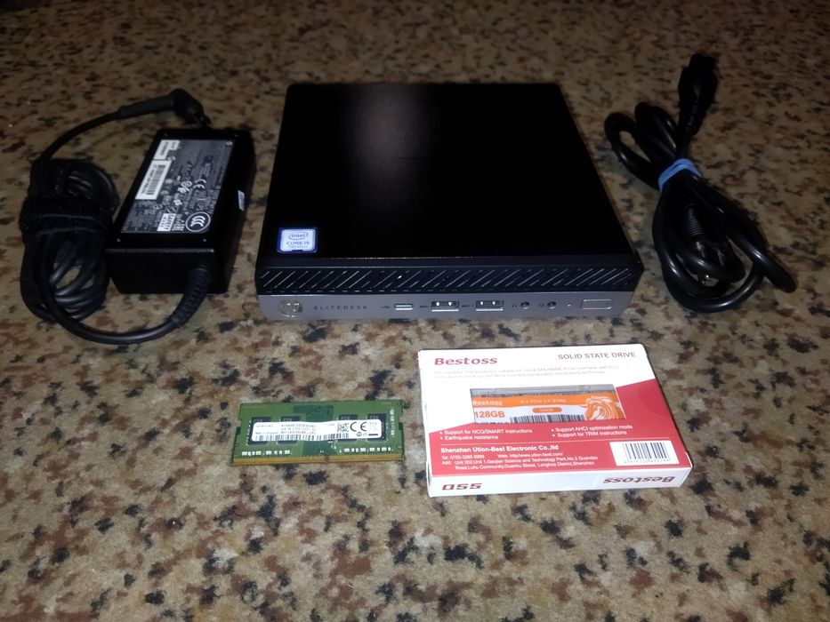 Mini pc HP 600 g3.i5-7500t,DDR4 8gb,SSD 128gb.Windows 10.