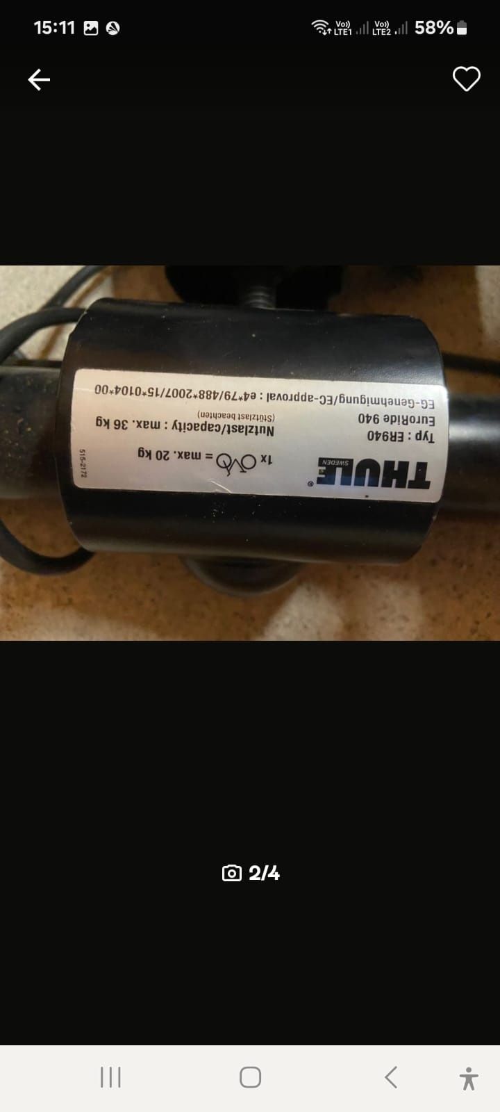 Bagażnik rowerowy Thule ER940