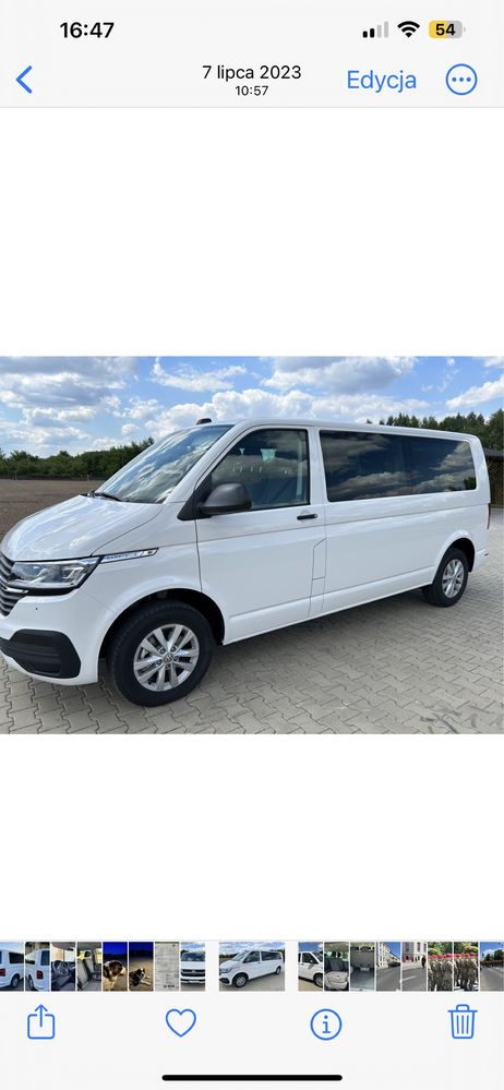 Wynajem VW Caravelle T6.1 Long DSG 8-9 osobowe