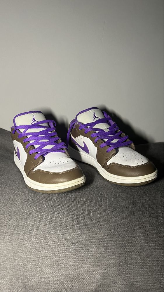 Кроссовки Jordan 1 Low GS Purple Mocha, 39