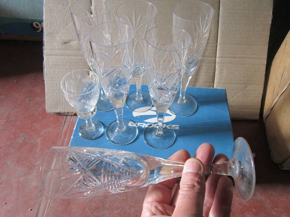 Хрустальные фужеры под шампанское ссср 6шт