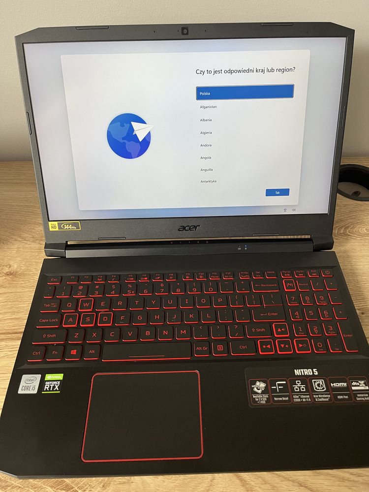 Sprzedam laptop gemingowy Acer Nitro 5 AN515-55 bardzo dobry stan