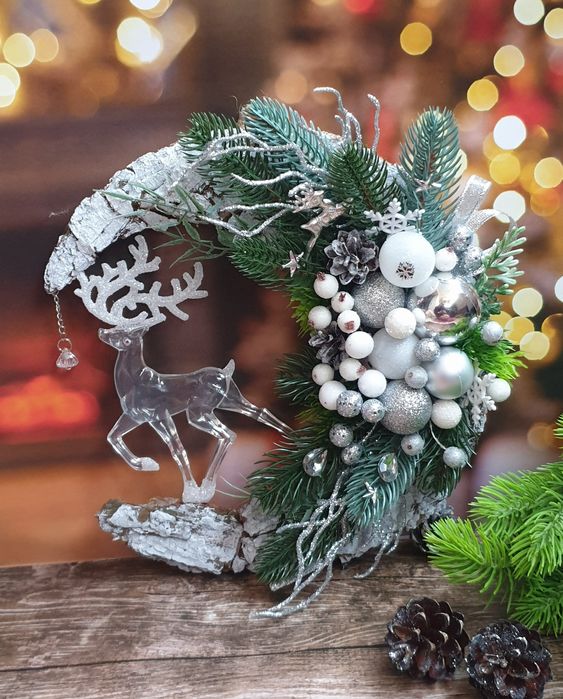 Новорічний декор. Вінки. Різдвяний віночок. Баночки на Водохреща