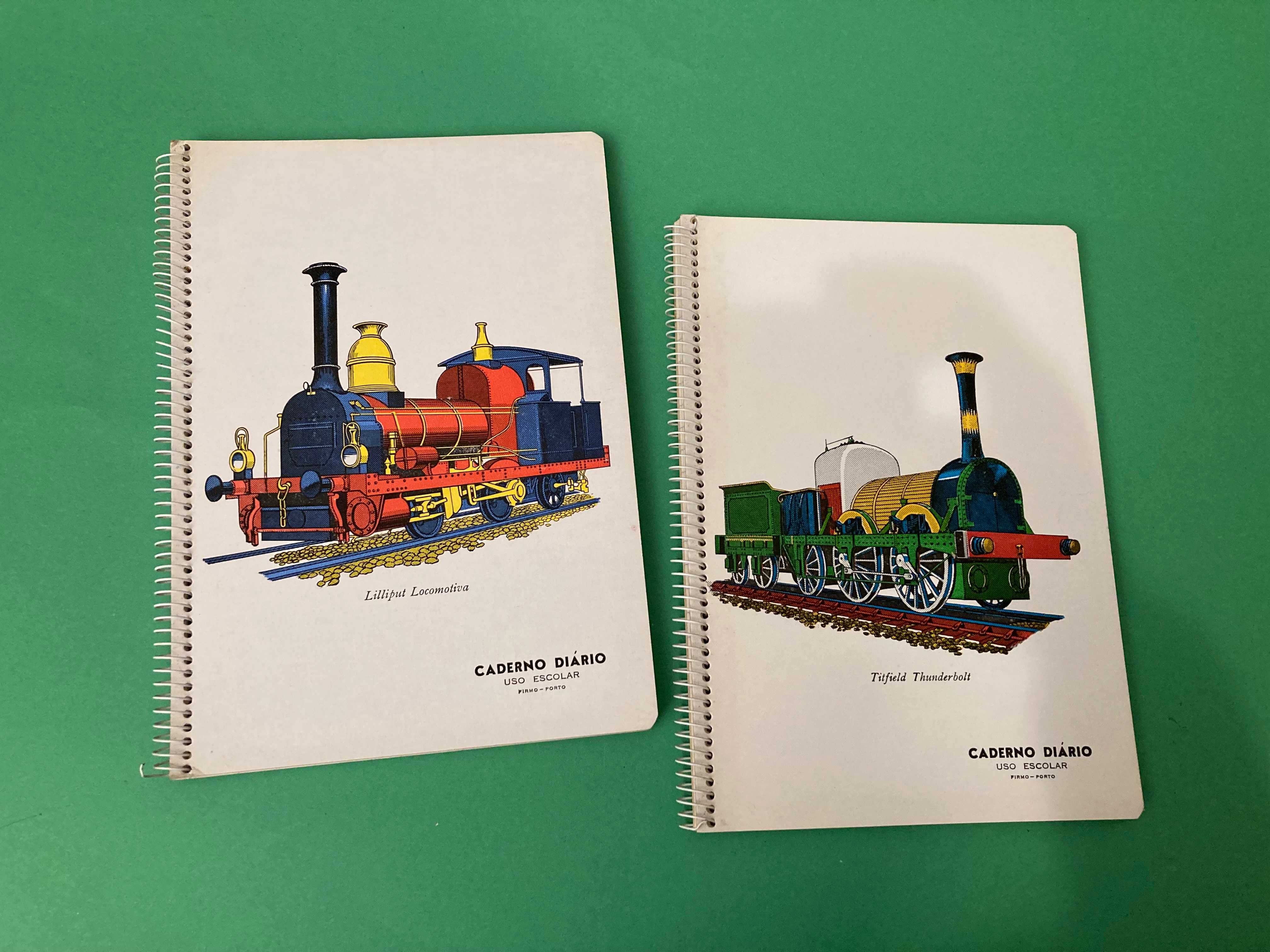 Colecção de 5 Cadernos Escolares Locomotivas da Firmo Antigos