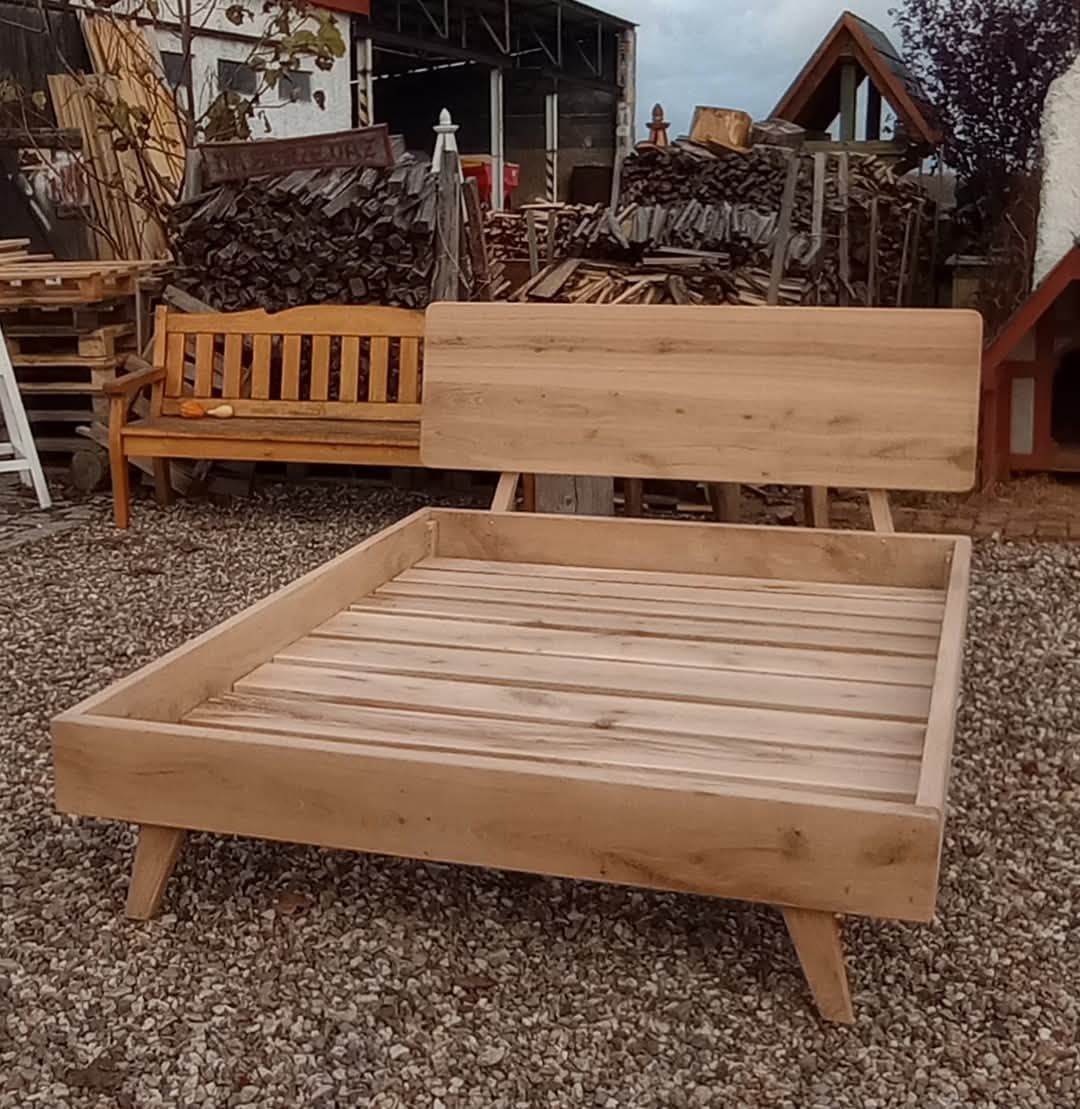 Łóżko 200x160 z litego drewna dębowego