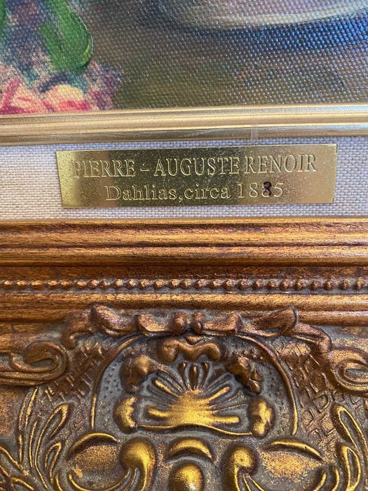 Quadro com reinterpretação "Dálias em Bouquet" de Renoir