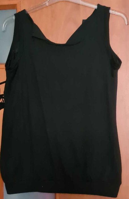 Janina czarna bluzka na ramiączkach,top roz 34