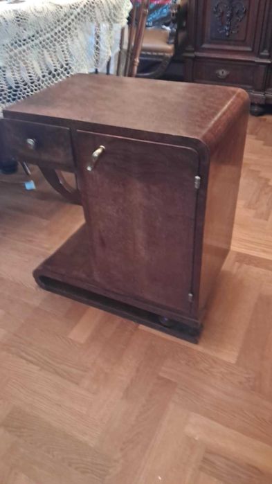Stolik nocny w stylu Art Deco, szafka nocna, nakastlik