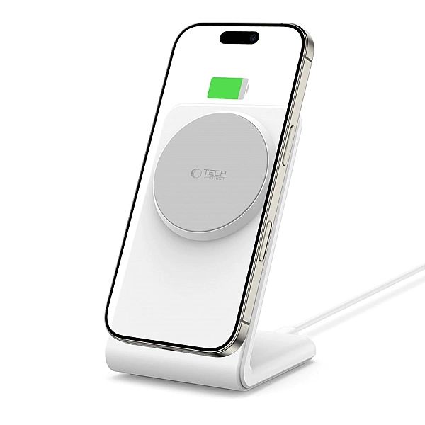 Tech-Protect Qi15W-A38 Magnetic Magsafe Wireless Charger White