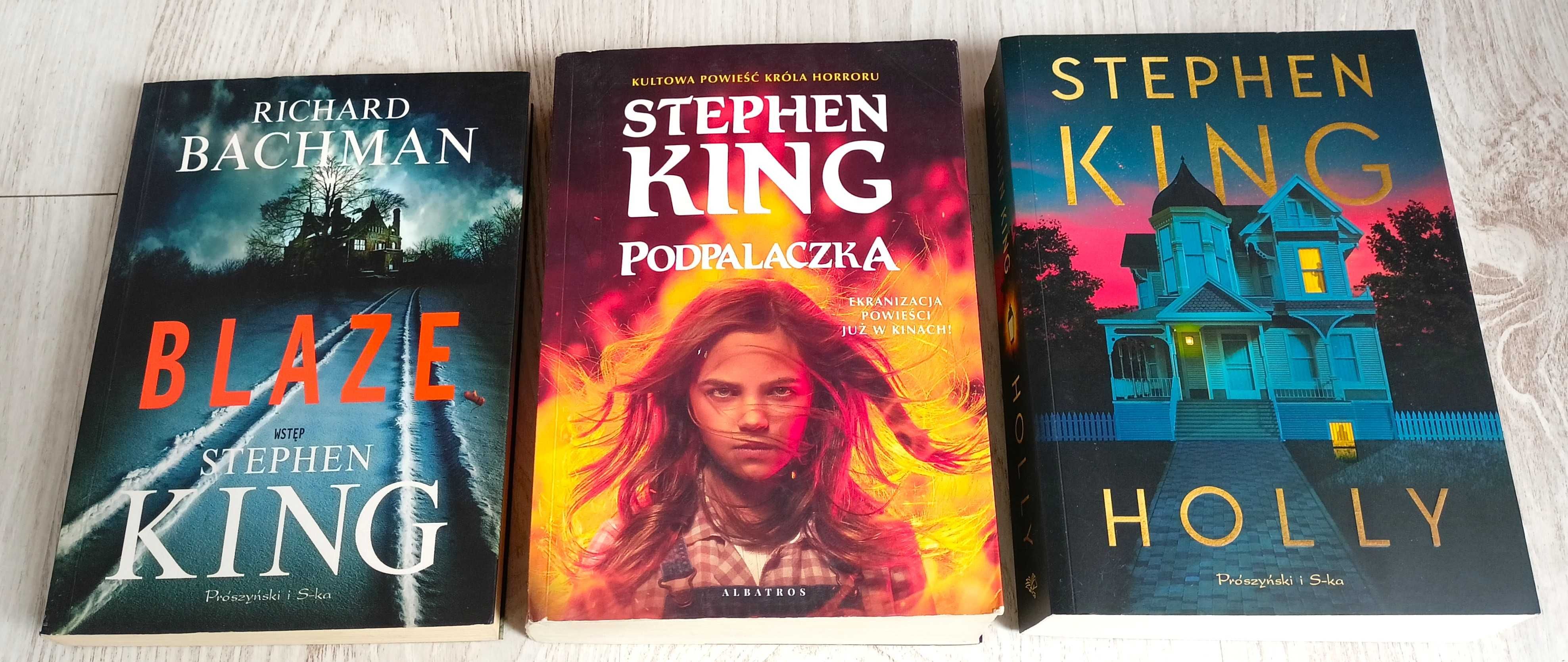 3x Stephen King Holly + Podpalaczka + Blaze Richard Bachman   BDB
