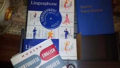 Vintage Linguaphone Curso Inglês 1960 em vinil