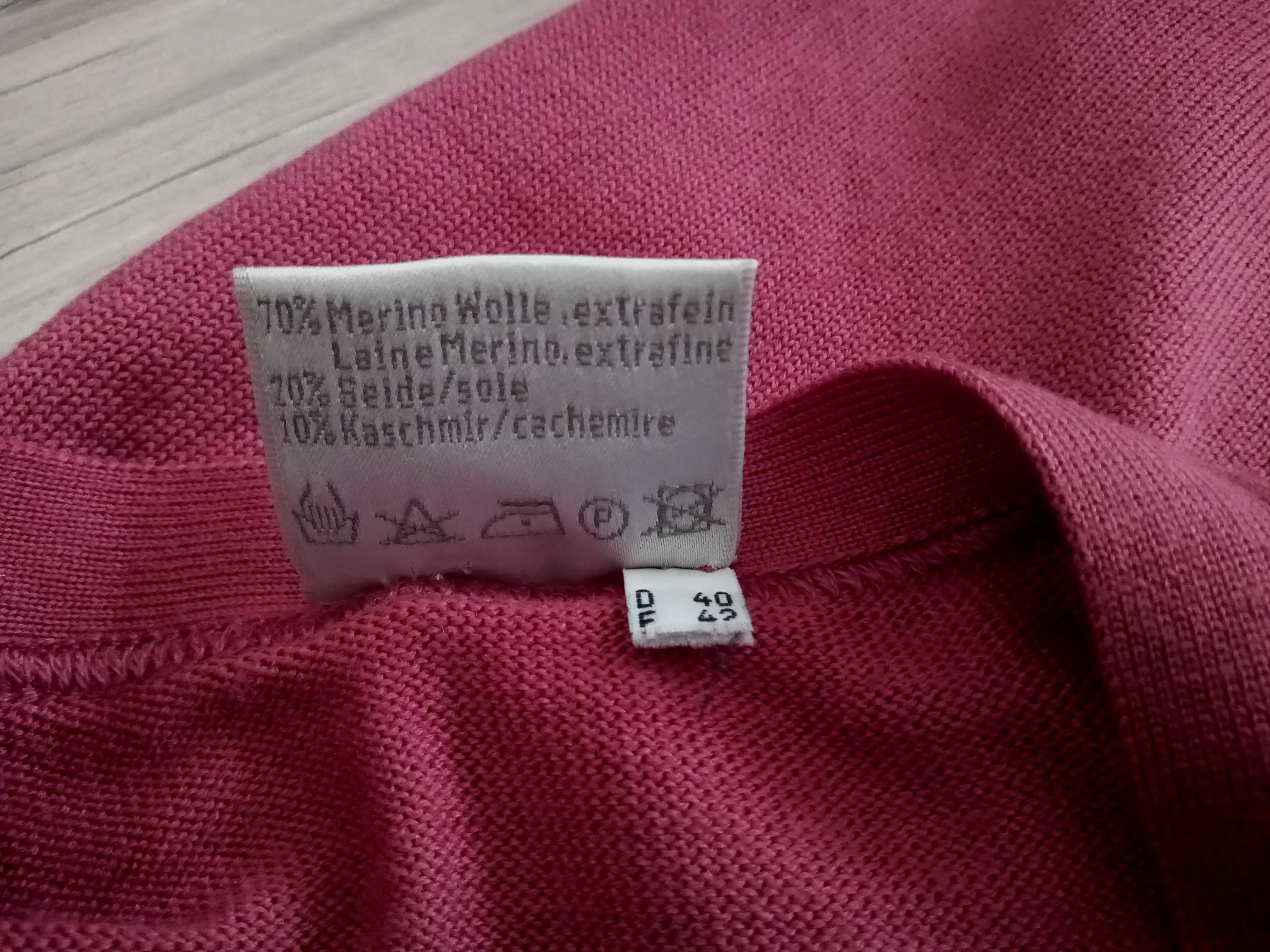 Sweter vintage - 70% wełna merino, 20% jedwab, 10% kaszmir