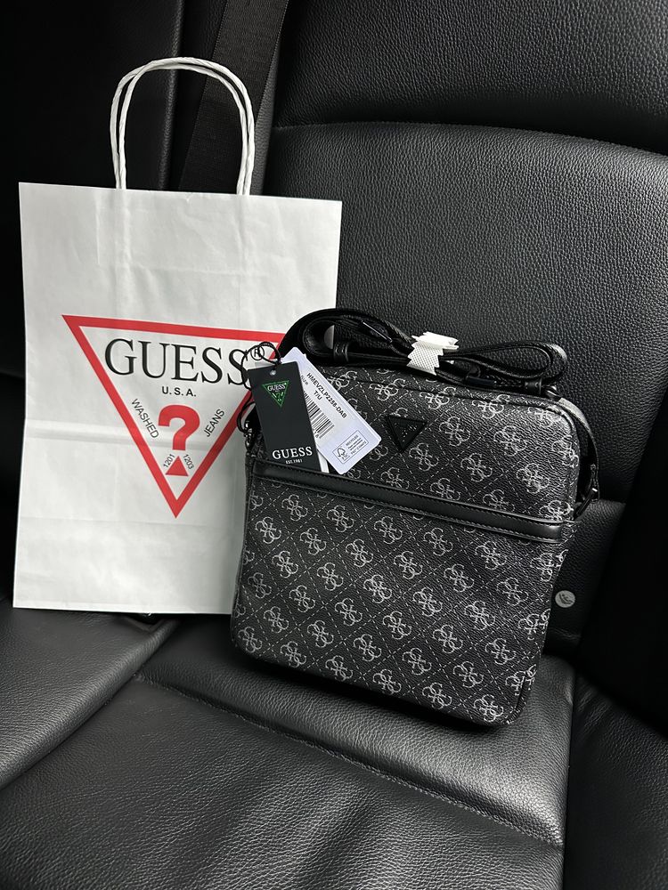 Сумка Guess Vezzola Dark Black мужская, 100% В НАЛИЧИИ