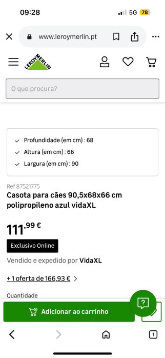 Casota para cães grandes / nova