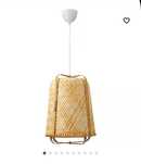 Lampa klosz ikea knixhult rattan  bambus