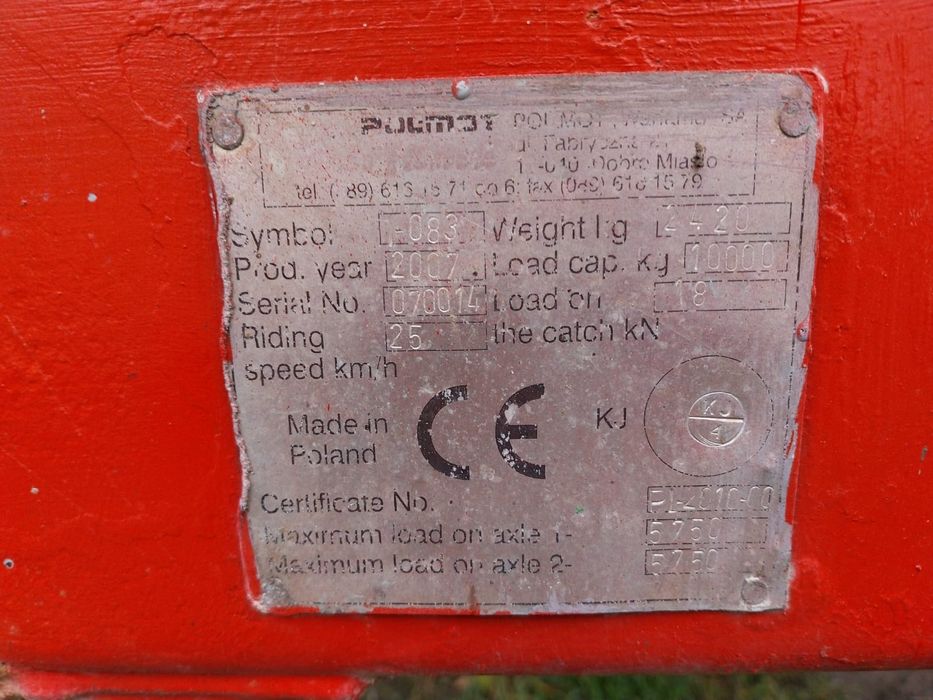 Przyczepa tandem POL-MOT WARFAMA