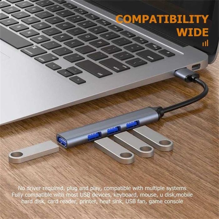 4-портовый usb 3.0 хаб, расширитель usb