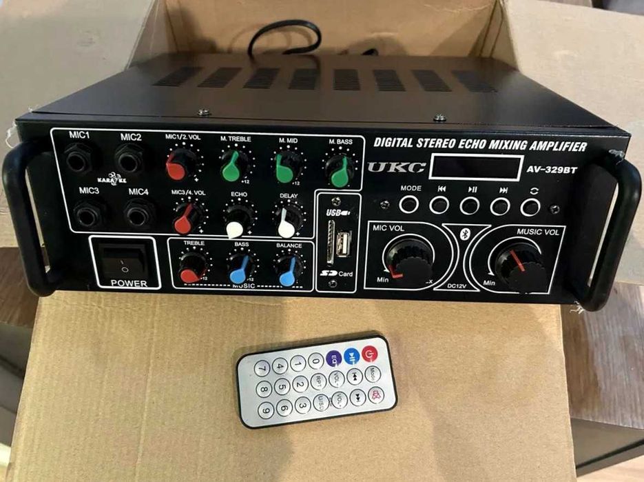 Wzmacniacz Amplifier Karaoke Tuner Radio USB SD FM MP3 Bluetooth 240W