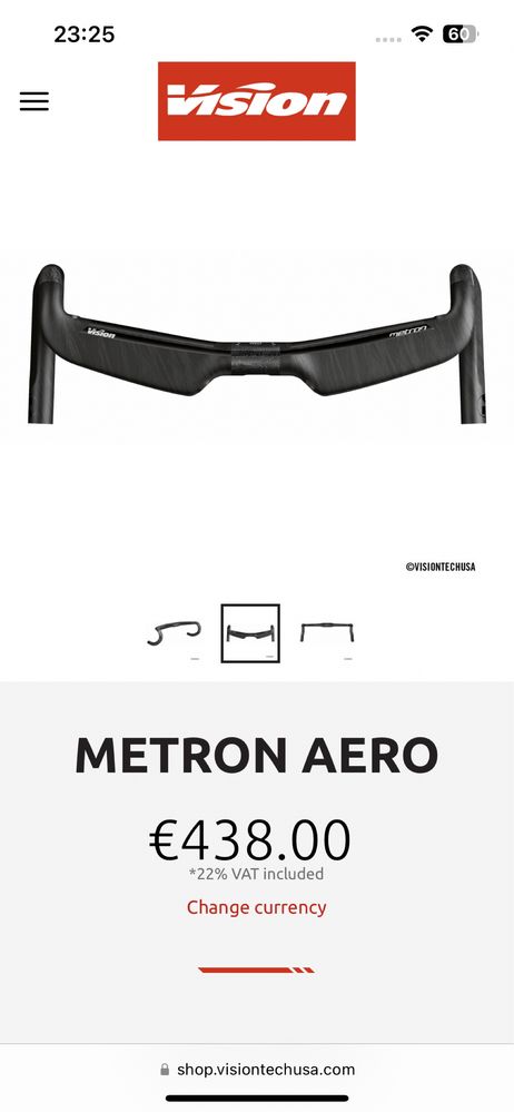 Guiador carbono Vision Metron ACR aero topo de gama NOVO