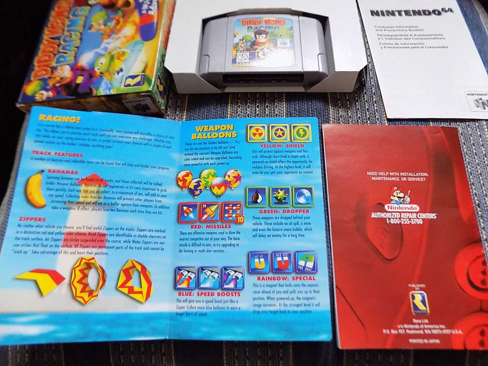 Diddy Kong Racing box 3xA - gra na konsolę z grafiką 3D, Nintendo 64!!