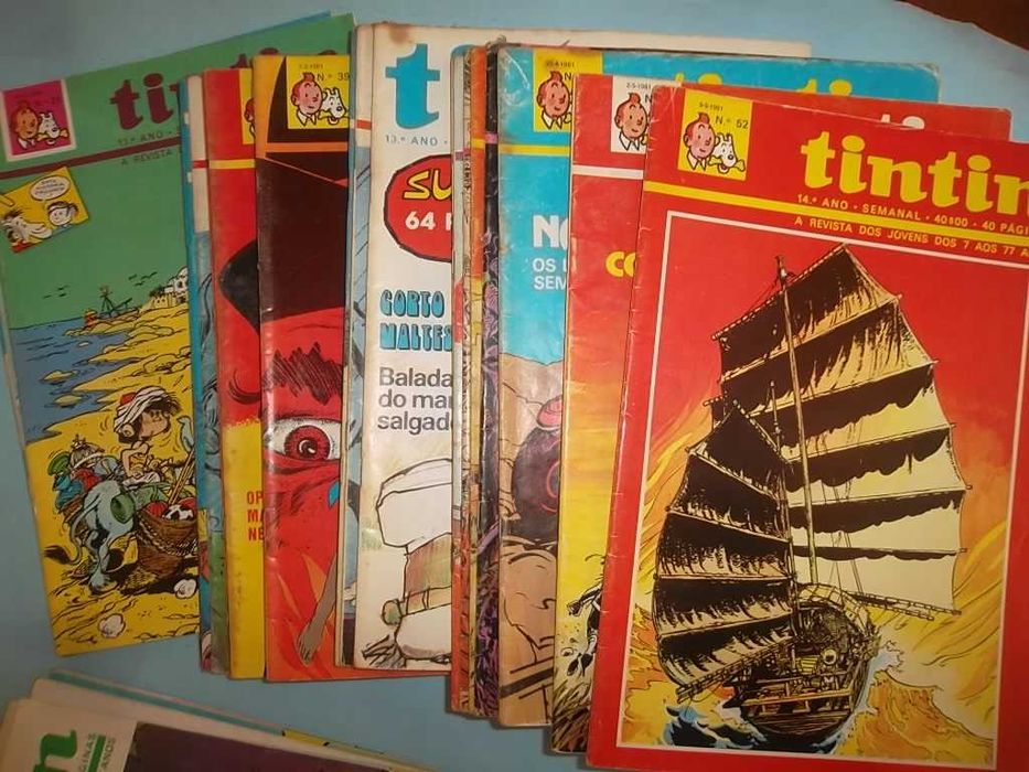 Revista semanal TINTIN - 13º Ano completo Nº 1 a 52