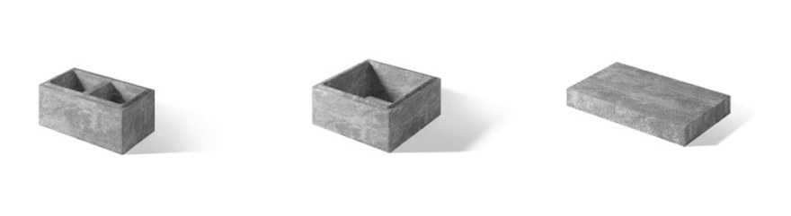 Pustak Ogrodzeniowy Gładki Drewbet bloczek bloczki słupki betonowe