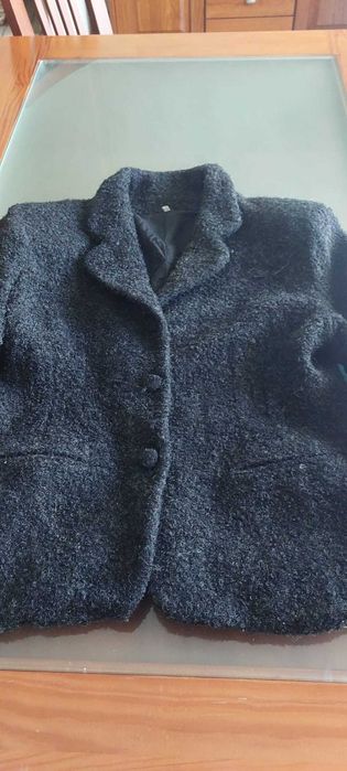Blazer cinzento mesclado
