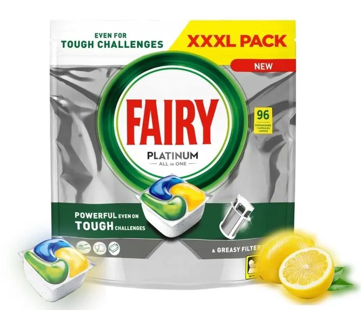 Kapsułki Do Zmywarki Fairy Platinum All in One Lemon 96 szt.