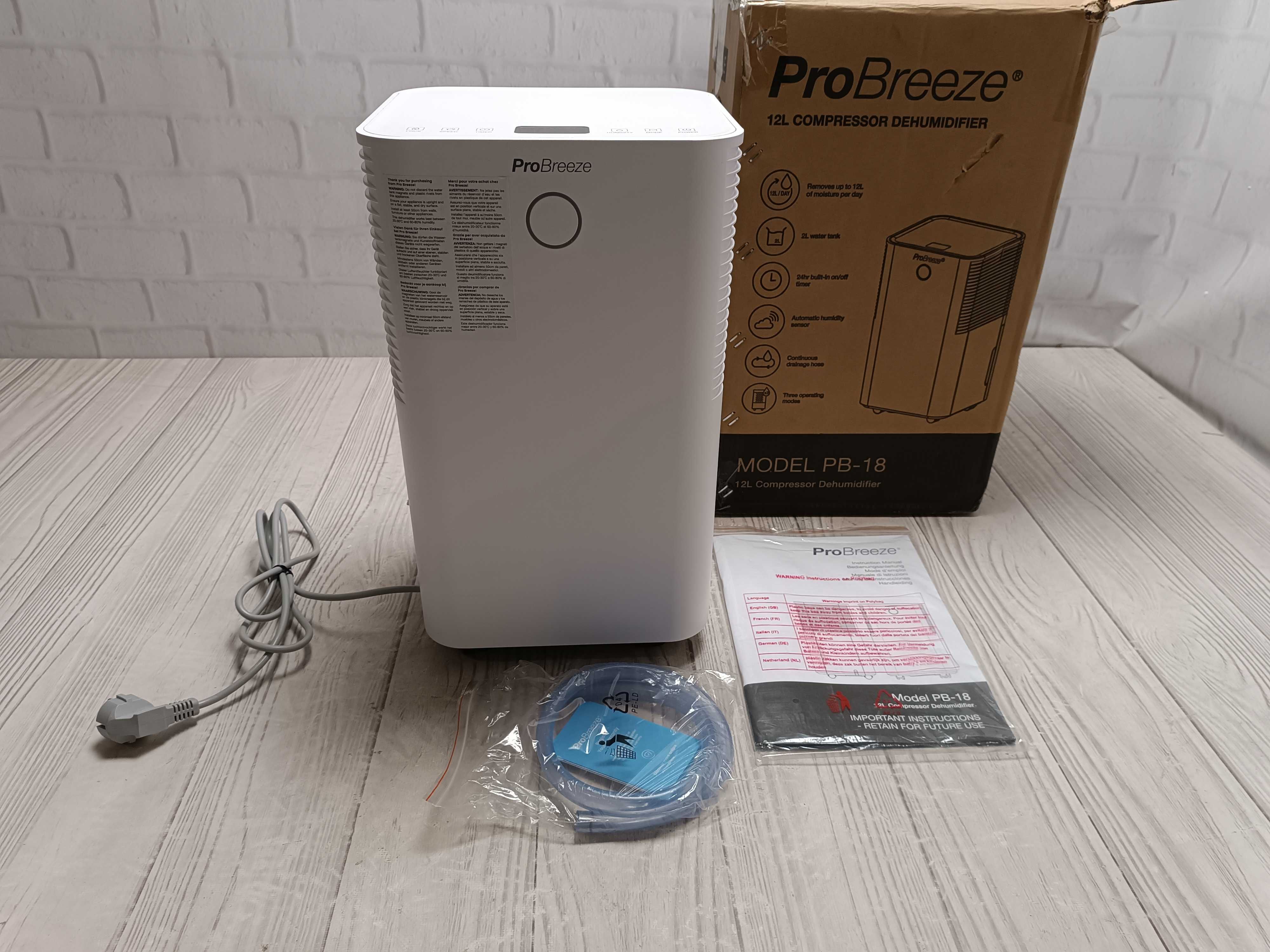 Pro Breeze ‎PB-18 осушувач повітря 12 л за 24 год