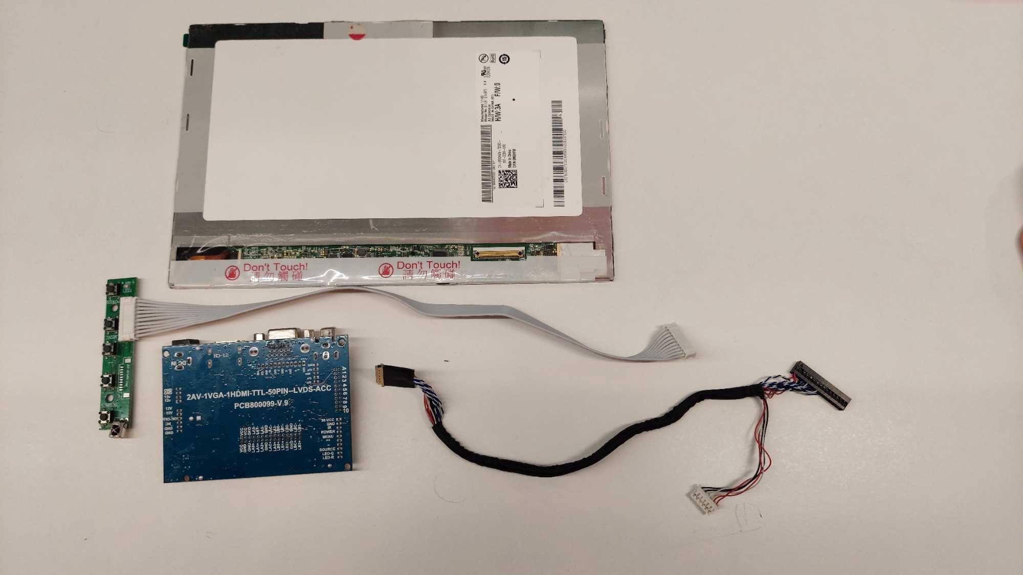 LCD 10.1 cali IPS 1024x600 HDMI VGA AV