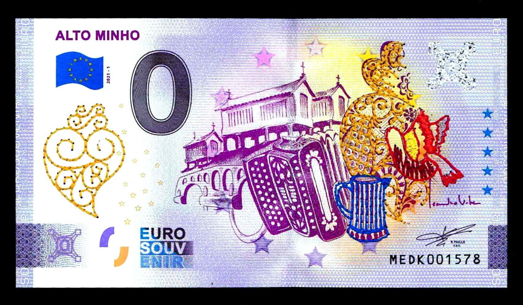 0 euro Alto Minho Portugalia haftowane 2 edycja