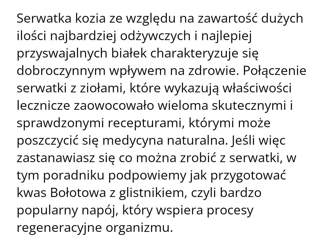 Zakwas wg receptury Bołotowa, 1 litr tylko na oryginalnej serwatce